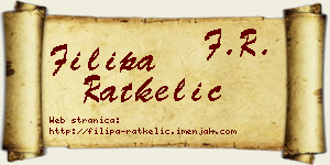 Filipa Ratkelić vizit kartica